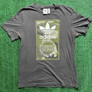 adidas camouflage graphic t-shirt Mens Size Large